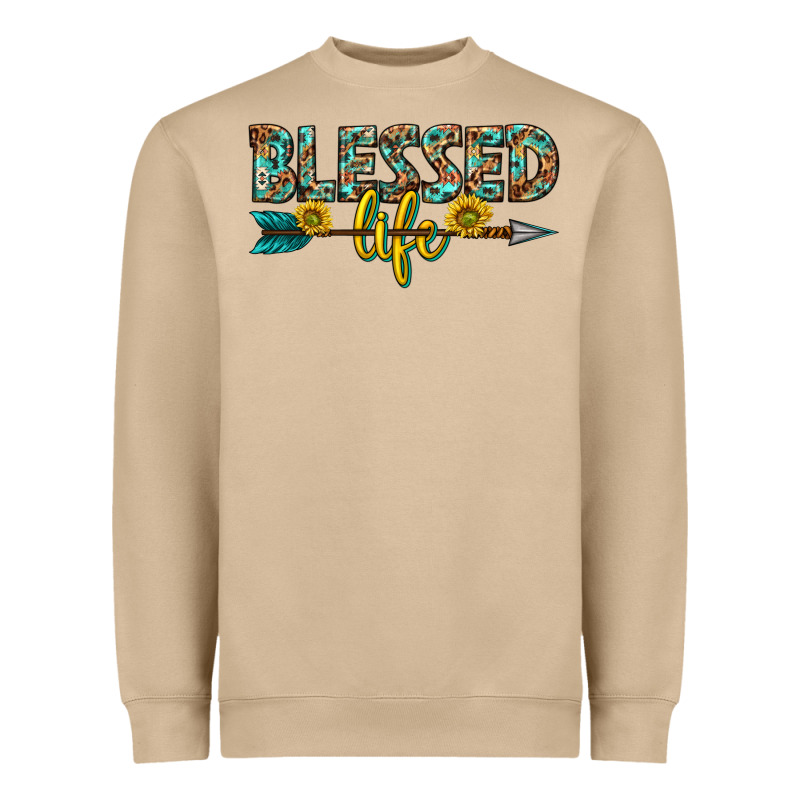 Blessed Life Western Heavyweight Sweatshirt by texasbilliewilder | Teevron