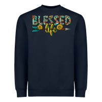 Navy blessed life western Heavyweight Sweatshirt - texasbilliewilder