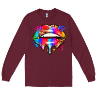 Burgundy pride lips Long Sleeve Tee - AdoDesignShop