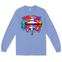 Colony Blue pride lips Long Sleeve Tee - AdoDesignShop