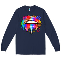 Navy pride lips Long Sleeve Tee - AdoDesignShop