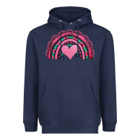Navy valentines day pink gemstones rainbow Heavyweight Hoodie - Jasminsmagicworld