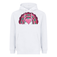 White valentines day pink gemstones rainbow Heavyweight Hoodie - Jasminsmagicworld