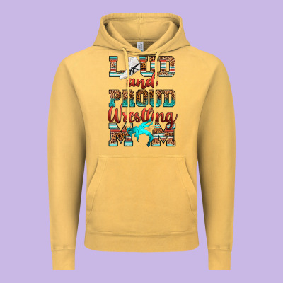 Loud And Proud Wrestling Mom Vintage Hoodie Designed By Ranaportraitstore