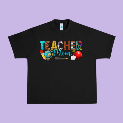 Teacher Mom Urban Heavy Tee Designed By Texasbilliewilder