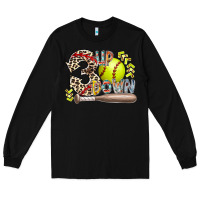 Black three up down softball Long Sleeve Tee - RacoonDesign