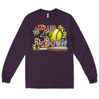 Plum three up down softball Long Sleeve Tee - RacoonDesign
