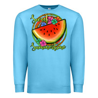 Ocean Blue sweet summertime watermelon Premium Sweatshirt - Jasminsmagicworld