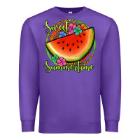 Purple sweet summertime watermelon Premium Sweatshirt - Jasminsmagicworld