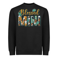 Black blessed mini with leopard and aztec Heavyweight Sweatshirt - texasbilliewilder
