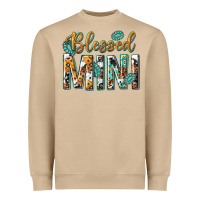 Mushroom blessed mini with leopard and aztec Heavyweight Sweatshirt - texasbilliewilder