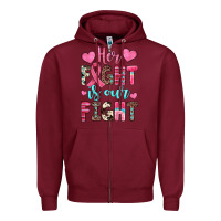 Burgundy her fight is our fight Zipper Hoodie - JahusDesignShop