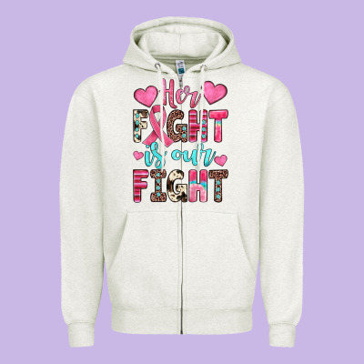 Her Fight Is Our Fight Zipper Hoodie Designed By Jahusdesignshop