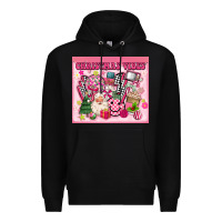 Black 3d retro pink christmas vibes Premium Hoodie - MaliasSmallBusiness