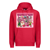 Cardinal 3d retro pink christmas vibes Premium Hoodie - MaliasSmallBusiness