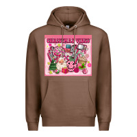 Chestnut 3d retro pink christmas vibes Premium Hoodie - MaliasSmallBusiness