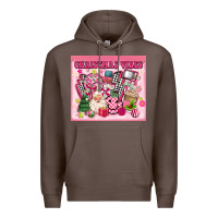 Coffee 3d retro pink christmas vibes Premium Hoodie - MaliasSmallBusiness
