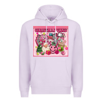 Lilac 3d retro pink christmas vibes Premium Hoodie - MaliasSmallBusiness