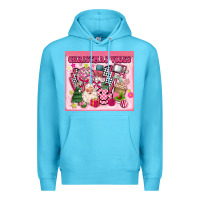 Ocean Blue 3d retro pink christmas vibes Premium Hoodie - MaliasSmallBusiness