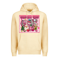 Pina Colada 3d retro pink christmas vibes Premium Hoodie - MaliasSmallBusiness
