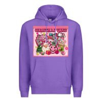 Purple 3d retro pink christmas vibes Premium Hoodie - MaliasSmallBusiness