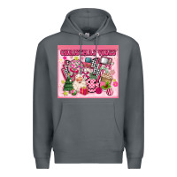 Rock 3d retro pink christmas vibes Premium Hoodie - MaliasSmallBusiness
