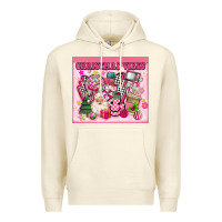 Sandshell 3d retro pink christmas vibes Premium Hoodie - MaliasSmallBusiness