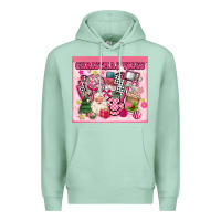 Seafoam 3d retro pink christmas vibes Premium Hoodie - MaliasSmallBusiness