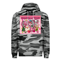 Slate Camo 3d retro pink christmas vibes Premium Hoodie - MaliasSmallBusiness