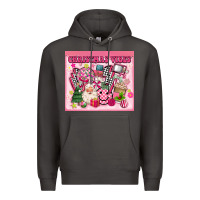 Smoke 3d retro pink christmas vibes Premium Hoodie - MaliasSmallBusiness