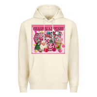 Tofu 3d retro pink christmas vibes Premium Hoodie - MaliasSmallBusiness
