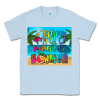 Dusty Blue enjoy every moment of summer Classic Tee - HRA Design Shop