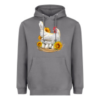 Storm Perched Chicken With Sunflowers Heavyweight Hoodie - LillyAllenDesigns
