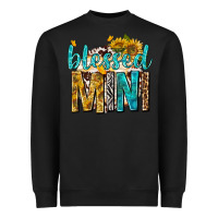 Black blessed mini with sunflowers Heavyweight Sweatshirt - texasbilliewilder