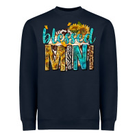 Navy blessed mini with sunflowers Heavyweight Sweatshirt - texasbilliewilder