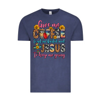Vintage Denim give me coffee to get me started and jesus to keep Vintage Tee - Zillion Design Studio