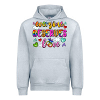 Heather Grey everyone deserves love Urban Hoodie - Artiststas