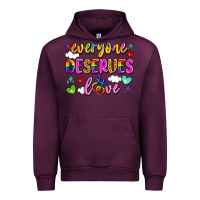 Mauve Wine everyone deserves love Urban Hoodie - Artiststas