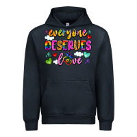 Navy everyone deserves love Urban Hoodie - Artiststas