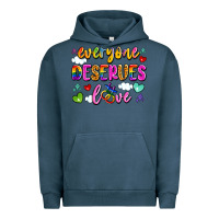 Pigment Midnight Navy everyone deserves love Urban Hoodie - Artiststas