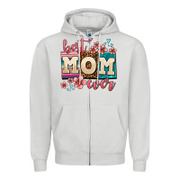 Dove Grey best mom ever Zipper Hoodie - AdoDesignShop