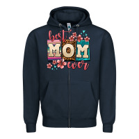 Navy best mom ever Zipper Hoodie - AdoDesignShop