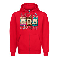 Red best mom ever Zipper Hoodie - AdoDesignShop