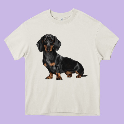 Dachshund Dog Illustrations Heavy Core Tee Designed By Lillyallendesigns