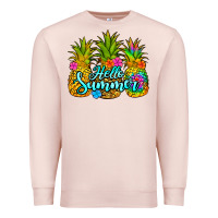 Pale Pink hello summer pineapple Premium Sweatshirt - Jasminsmagicworld