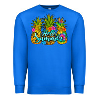 True Royal hello summer pineapple Premium Sweatshirt - Jasminsmagicworld
