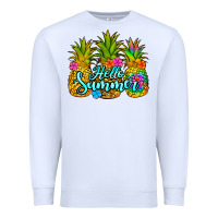 White hello summer pineapple Premium Sweatshirt - Jasminsmagicworld