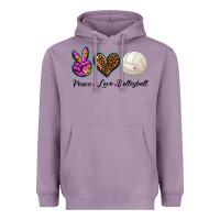 Lavender peace love volleyball Heavyweight Hoodie - BarkalooDesign