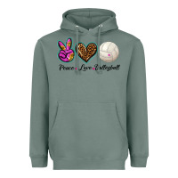 Sage peace love volleyball Heavyweight Hoodie - BarkalooDesign
