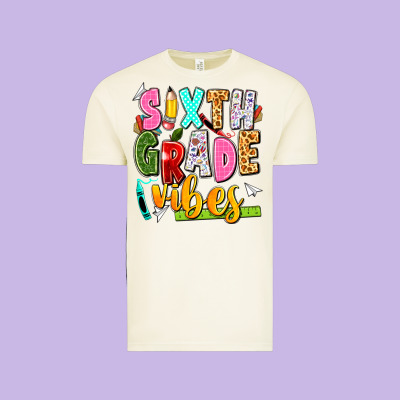 Sixth Grade Vibes Vintage Tee Designed By Texasbilliewilder